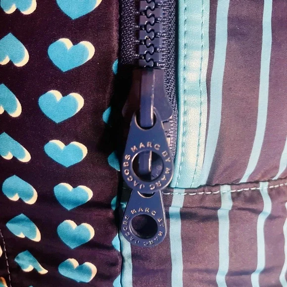 Marc Jacobs Vintage “Crazy Hearts” Nylon & Saffiano Leather Backpack - Picture 2 of 4